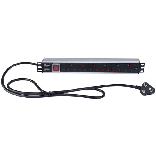 Linkbasic 6 Way Aluminium Moulded Rack Mount PDU
