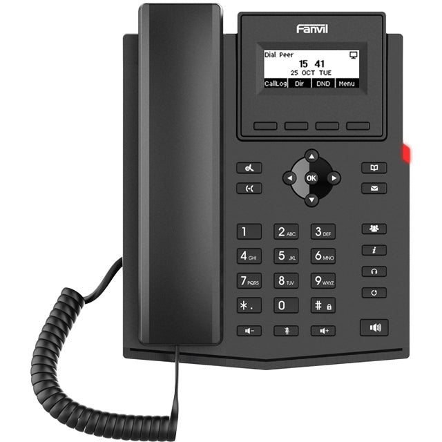 Fanvil 2SIP Entry Level PoE VoIP Phone | X301P (NO POWER SUPPLY)
