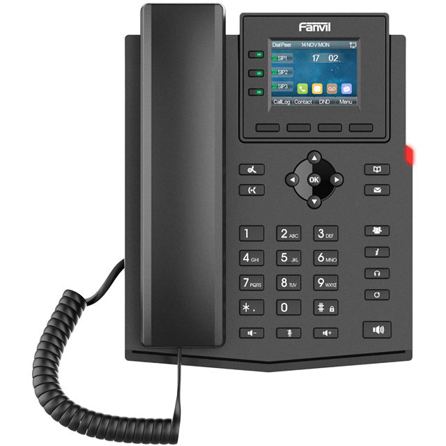Fanvil 4SIP Colour Screen PoE VoIP Phone | X303P No Power Supply