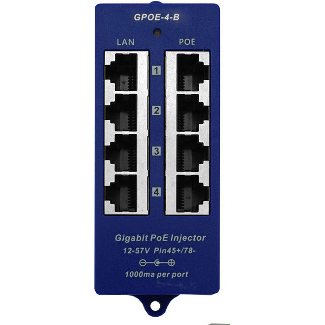 4 Port Gigabit Passive PoE Injector