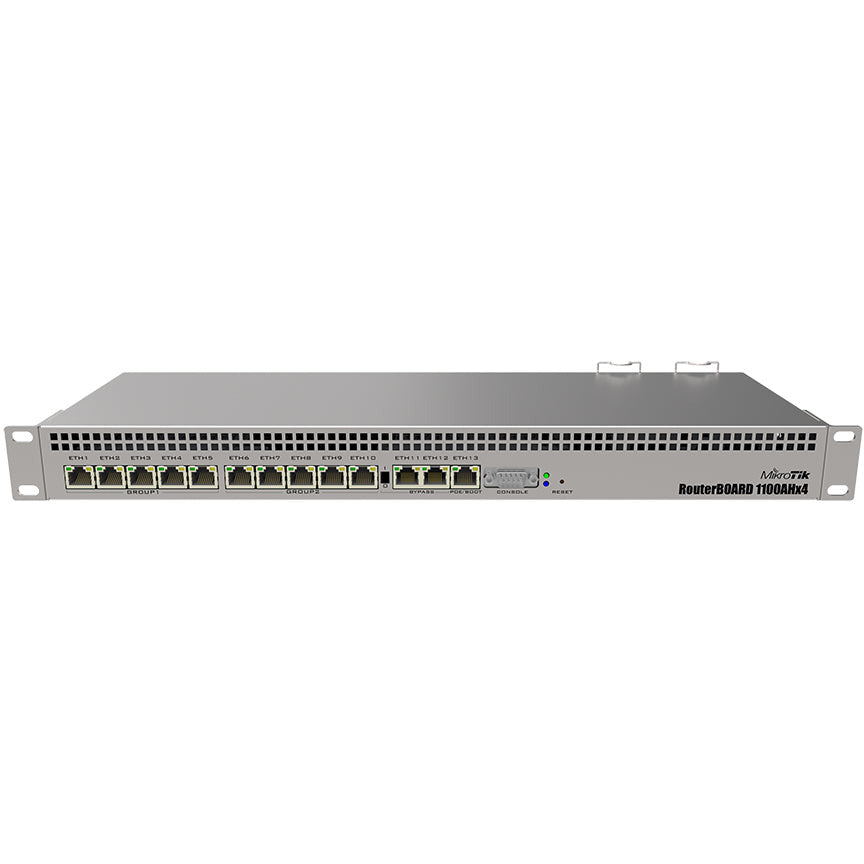 MikroTik 13 Port Gigabit 4 Core L6 Rack-Mount Router | RB1100x4