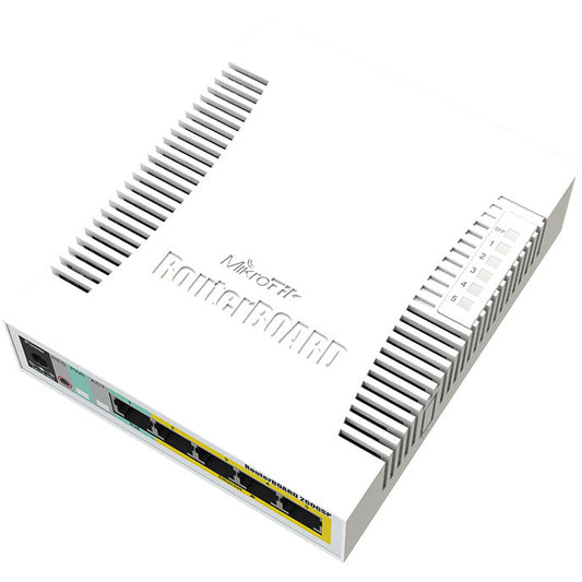 MikroTik SwOS Smart Switch 5 Port Gigabit 1SFP PoE Out | CSS106-1G-4P-1S