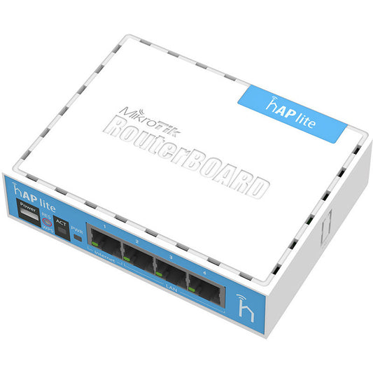 MikroTik hAP Lite 4 Port Ethernet 300Mbps WiFi 4 Router | RB941-2nD