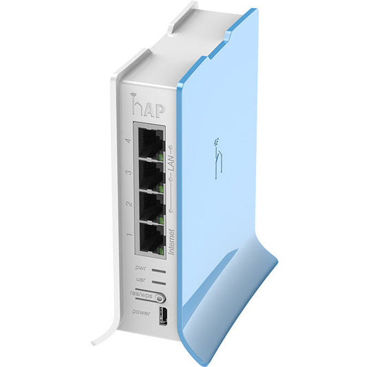 MikroTik hAP Lite Tower 4 Port Ethernet 300Mbps WiFi 4 Router | RB941-2nD-TC