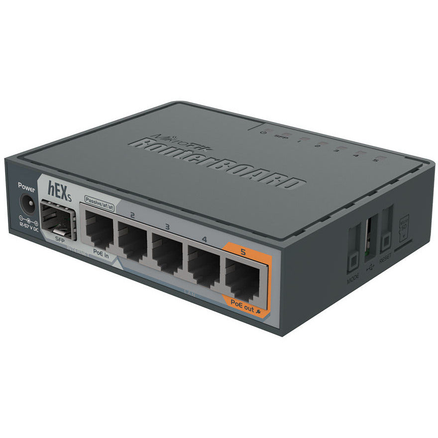 MikroTik hEX S 5 Port Gigabit 1SFP Desktop Router| RB760iGS