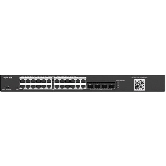 Reyee 24 Port Gigabit PoE 370W 4SFP Layer 2+ Smart Switch | RG-NBS3100-24GT4SFP-P
