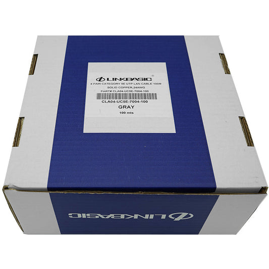 Linkbasic 100M Box Cat5e Solid Grey UTP Network Cable.
