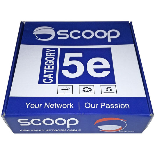 Scoop 100m Box Cat5e CCA UTP Cable