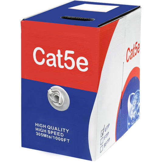 Scoop Unbranded 305m Box Cat5e CCA Grey UTP Cable