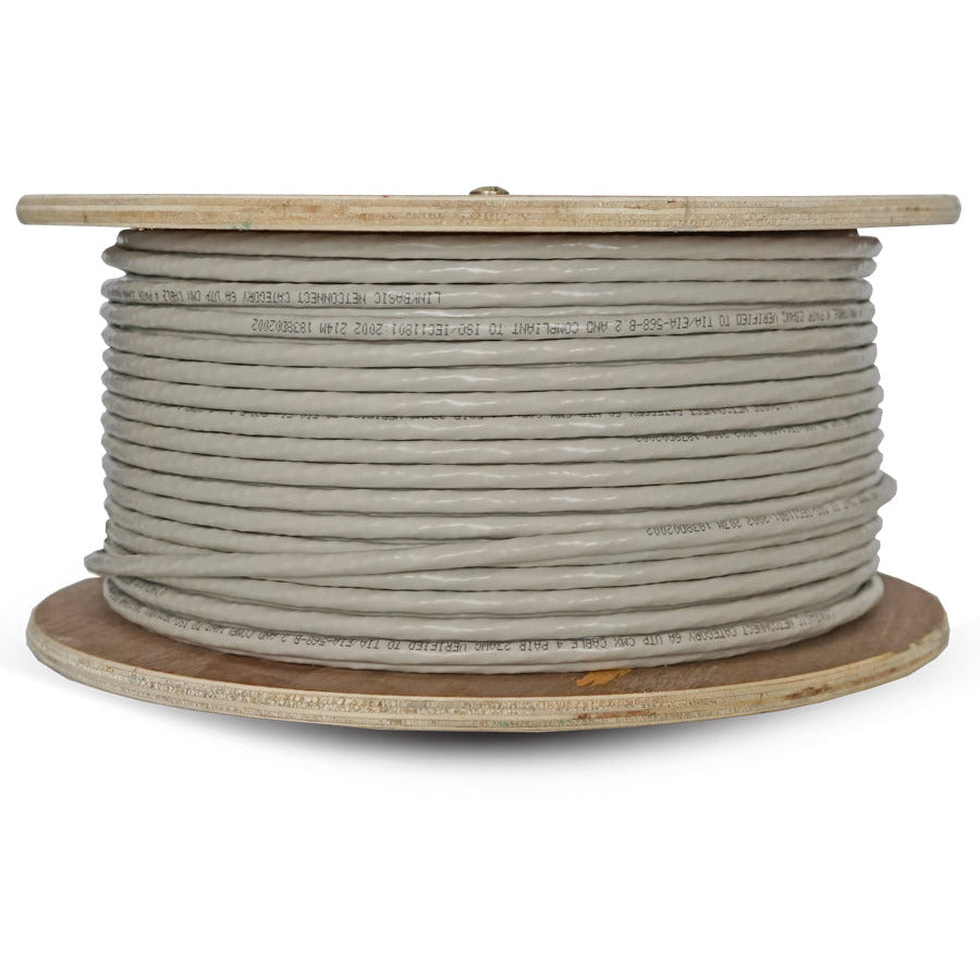 Linkbasic Drum Cat6a Solid Grey UTP Network Cable