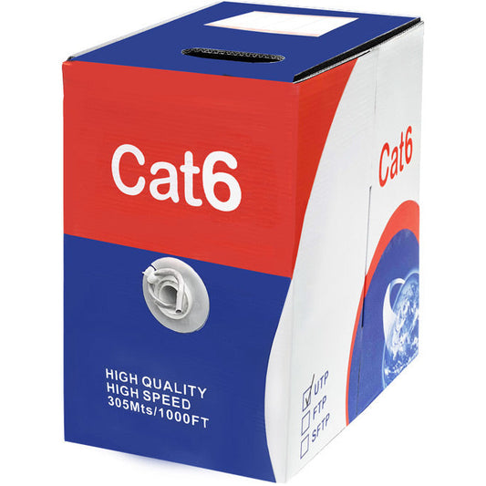 Scoop Unbranded 305m Box Cat6 CCA Grey UTP Cable