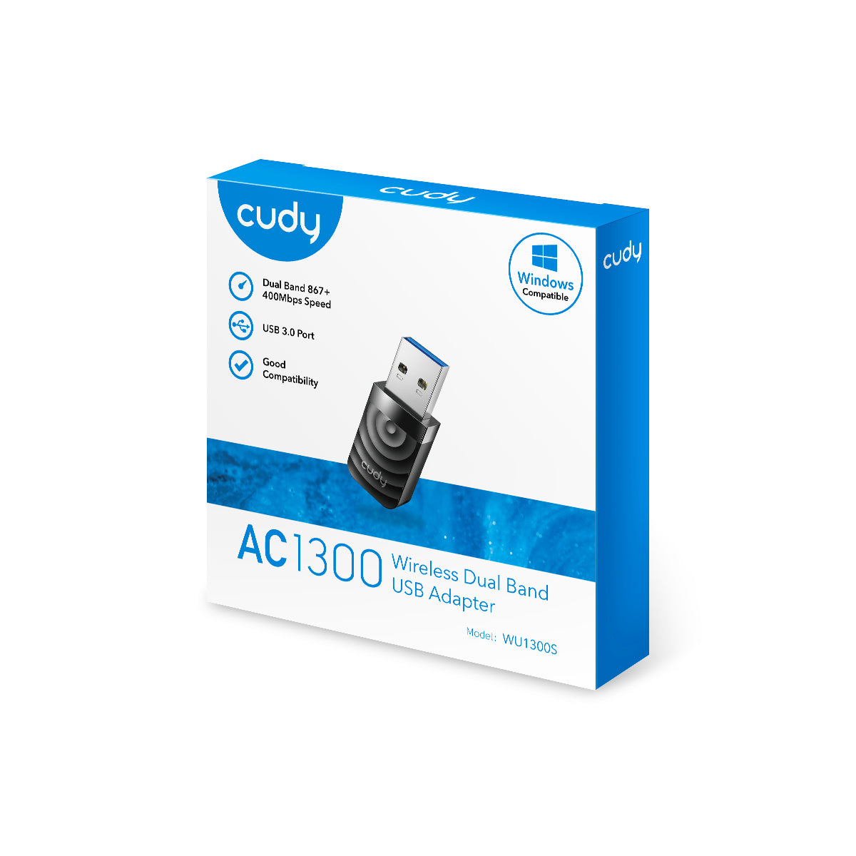 Cudy Dual Band WiFi 5 1300Mbps USB 3.0 Adapter | WU1300S