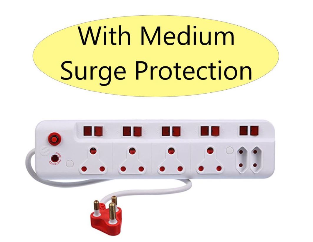 Ellies: 6 Way Switched Multiplug with Surge Protection (FEMS5CS)