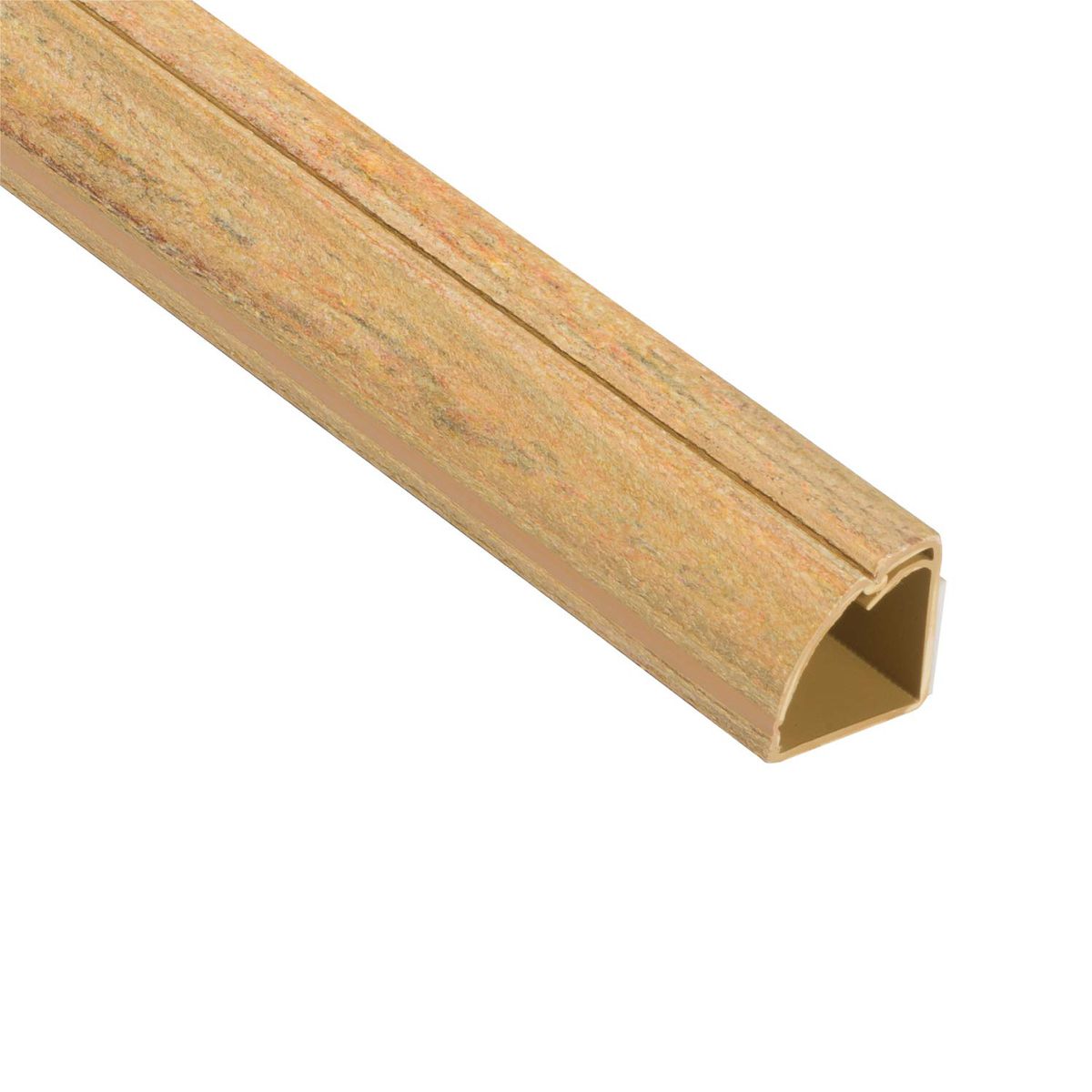 D-Line: ¼ Round Cable Management Trunking 22mm x 22mm x 2m Oak Finnish
