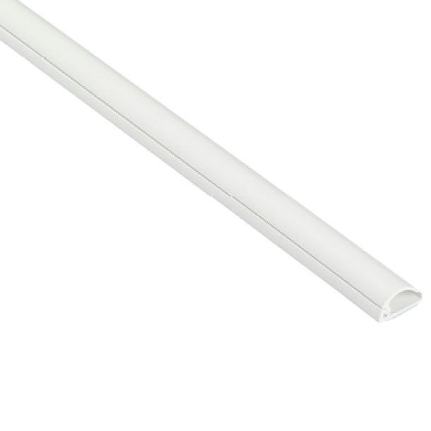 D-Line Half Round Micro Cable Trunking / ducting 16mm x 8mm x 2m white