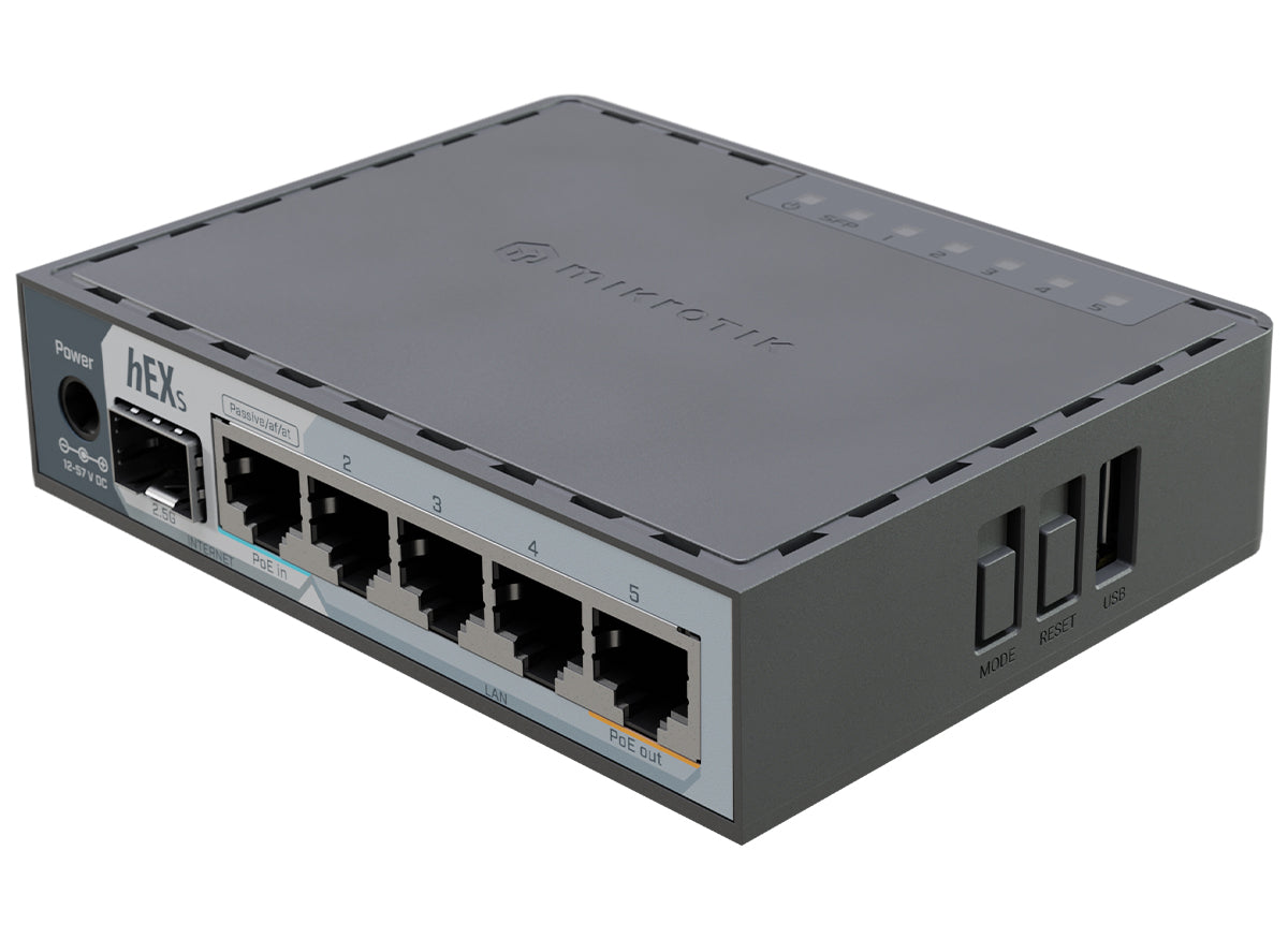 MikroTik hEX S 5 Port Gigabit 1x 2.5G SFP Desktop Router|| E60iUGS