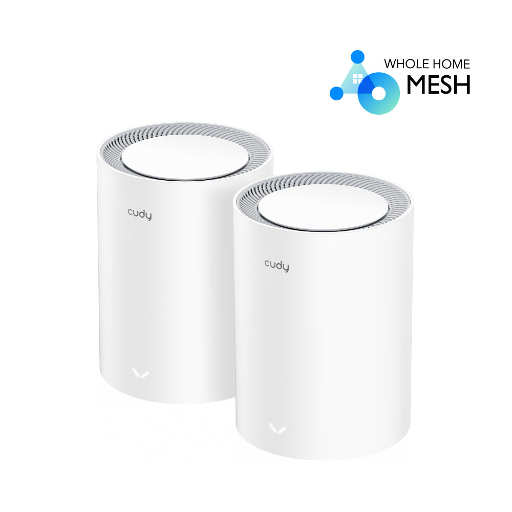 Cudy Dual Band WiFi 6 1800Mbps Gigabit Mesh Router 2 Pack | M1800 (2-Pack)