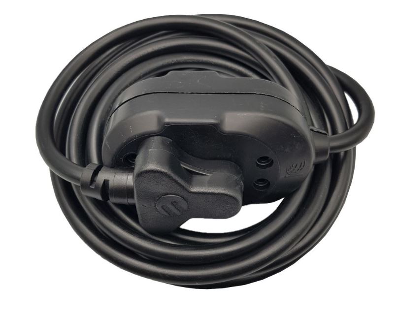 Ellies: BLACK: 3m Heavy Duty Extension Electrical Lead / Cord / Cable 1.5mm