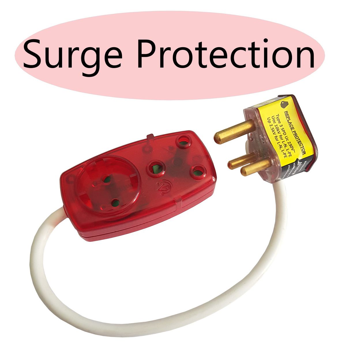 Surge Safe Power Protector adapter with SA & Euro Socket
