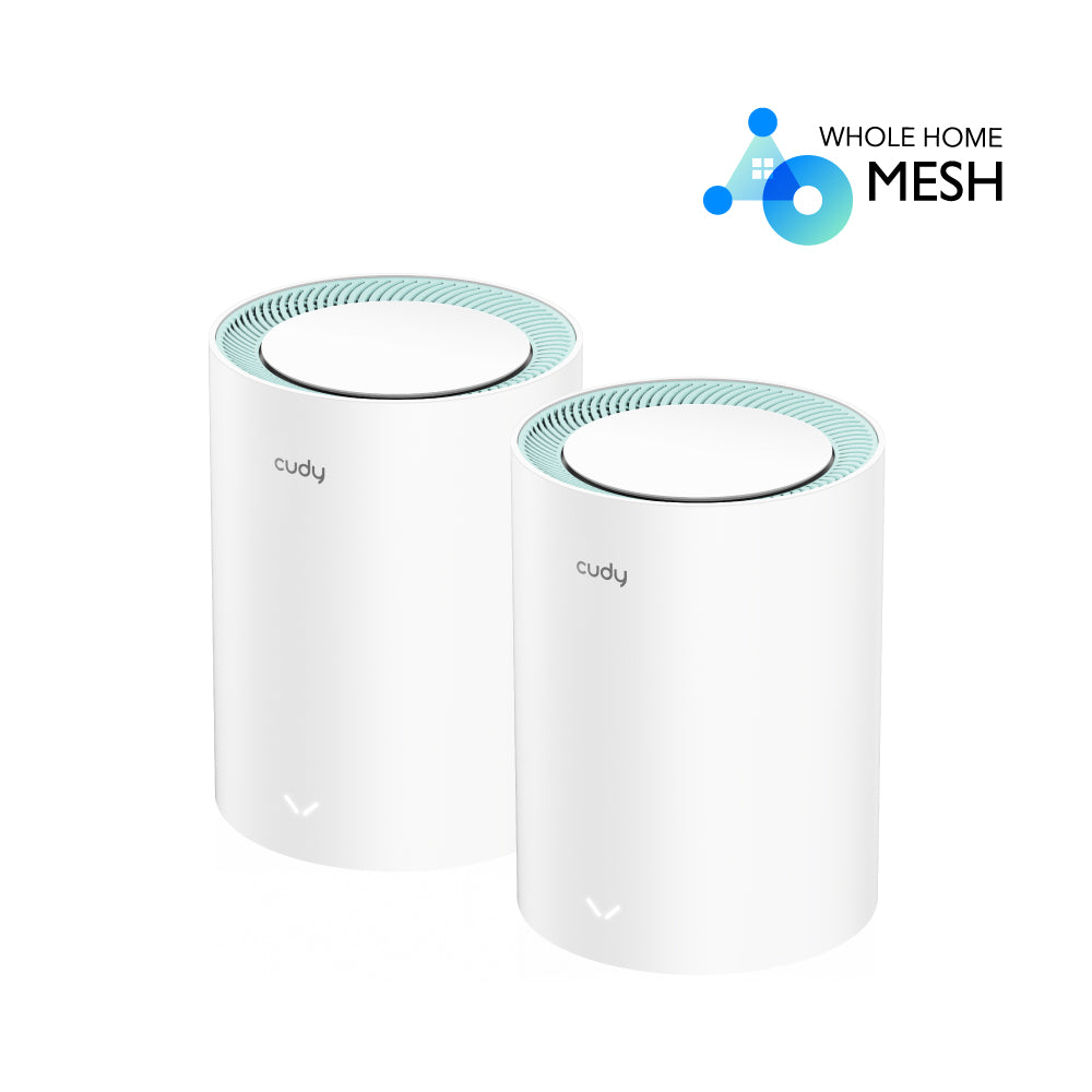 Cudy Dual Band WiFi 5 1200Mbps Gigabit Mesh Router 2 Pack | M1300 (2-P ...