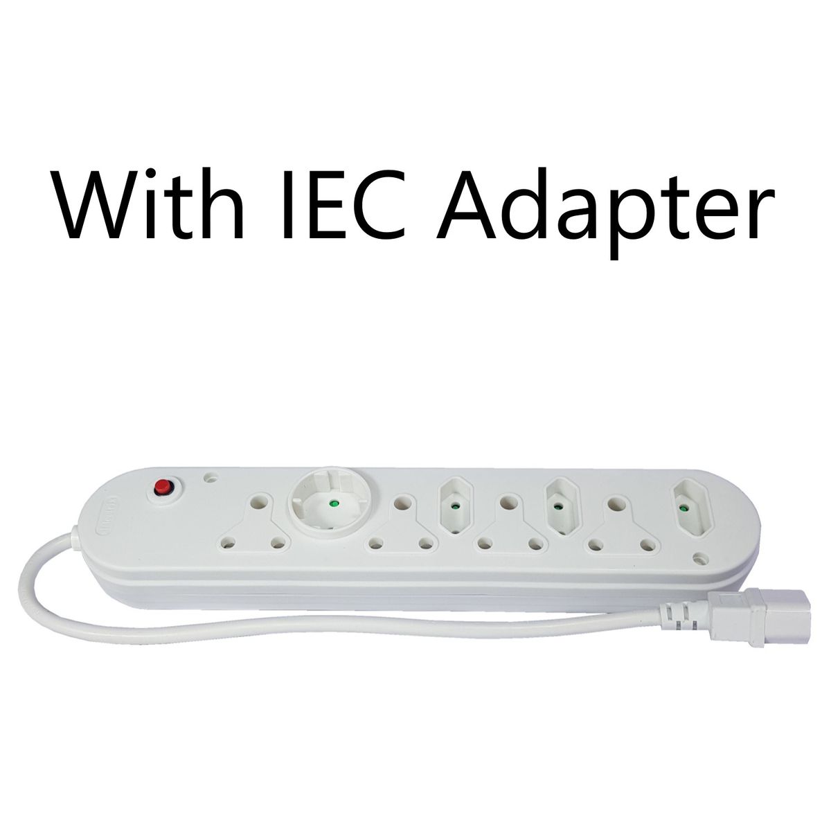 UPS connector: Multiplug with IEC Connector for UPS - 4x16A + 4x5A - White