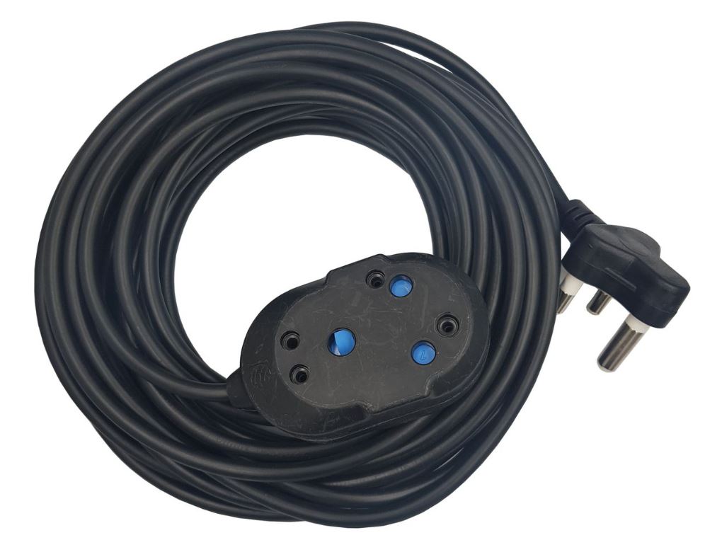 Ellies: 10m 16A Black Heavy Duty Extension Cord / Lead / Cable