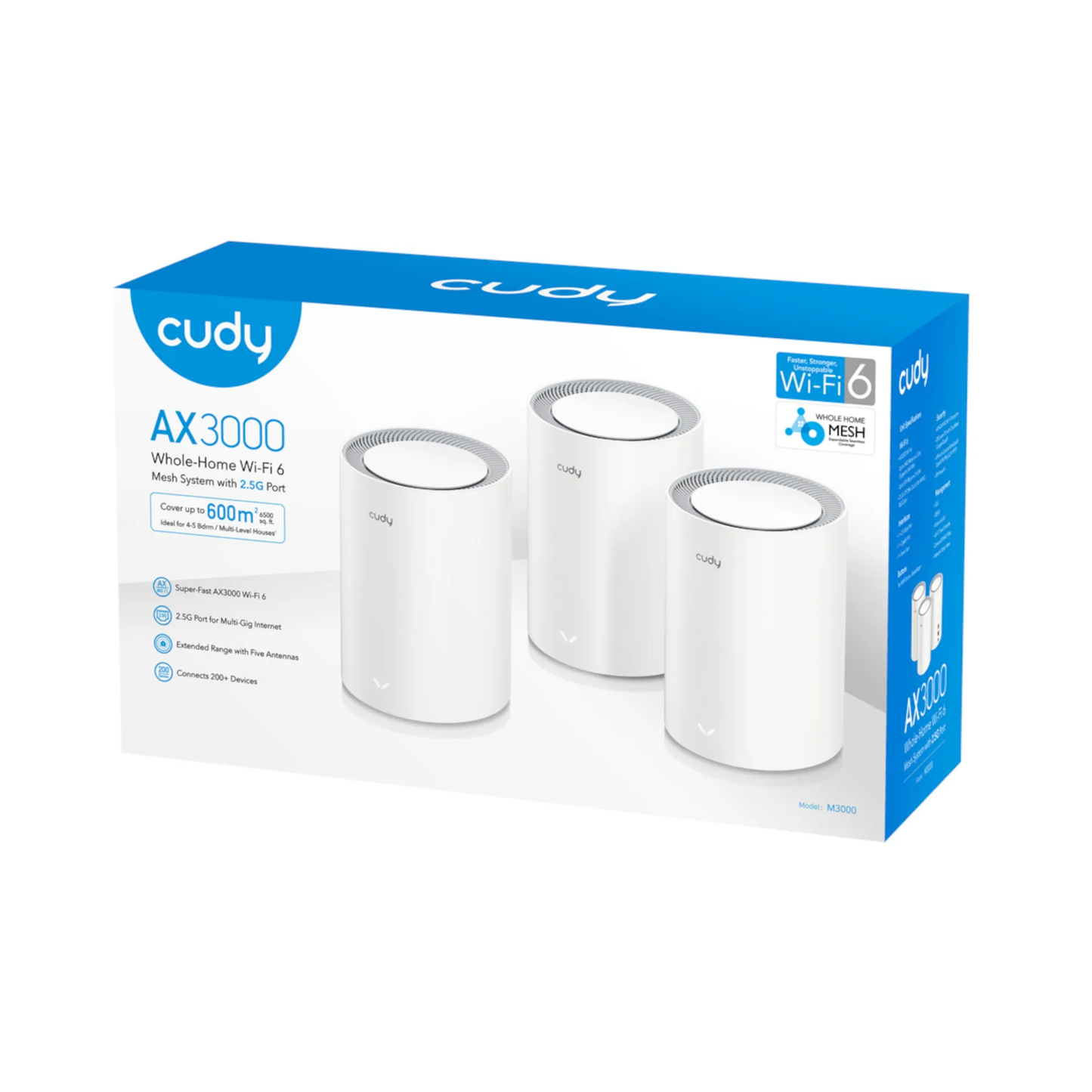 Cudy Dual Band WiFi 6 3000Mbps Multi-Gigabit Mesh 3-Pack | M3000 (3-Pack)