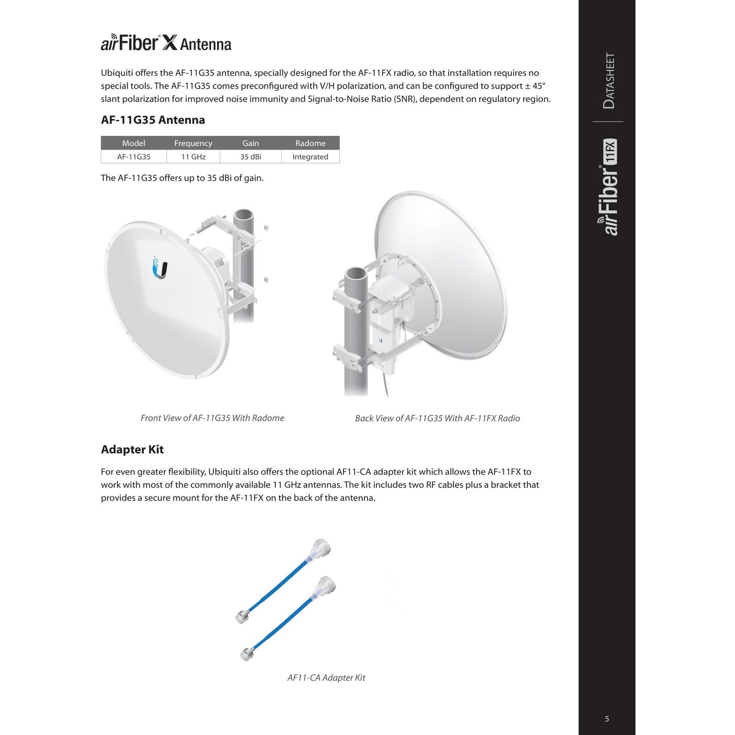Ubiquiti UISP airFiber 11GHz Dish Radio and Duplexer Kit | AF11-Complete-LB