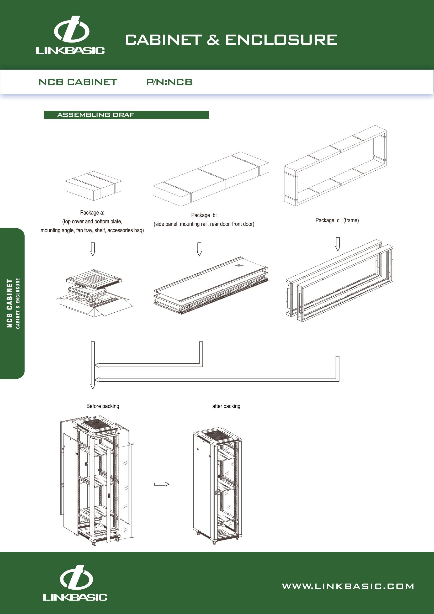 Linkbasic 42U 800 Deep Network Cabinet. 4 Fans & 3 Shelves – Mr Satellite