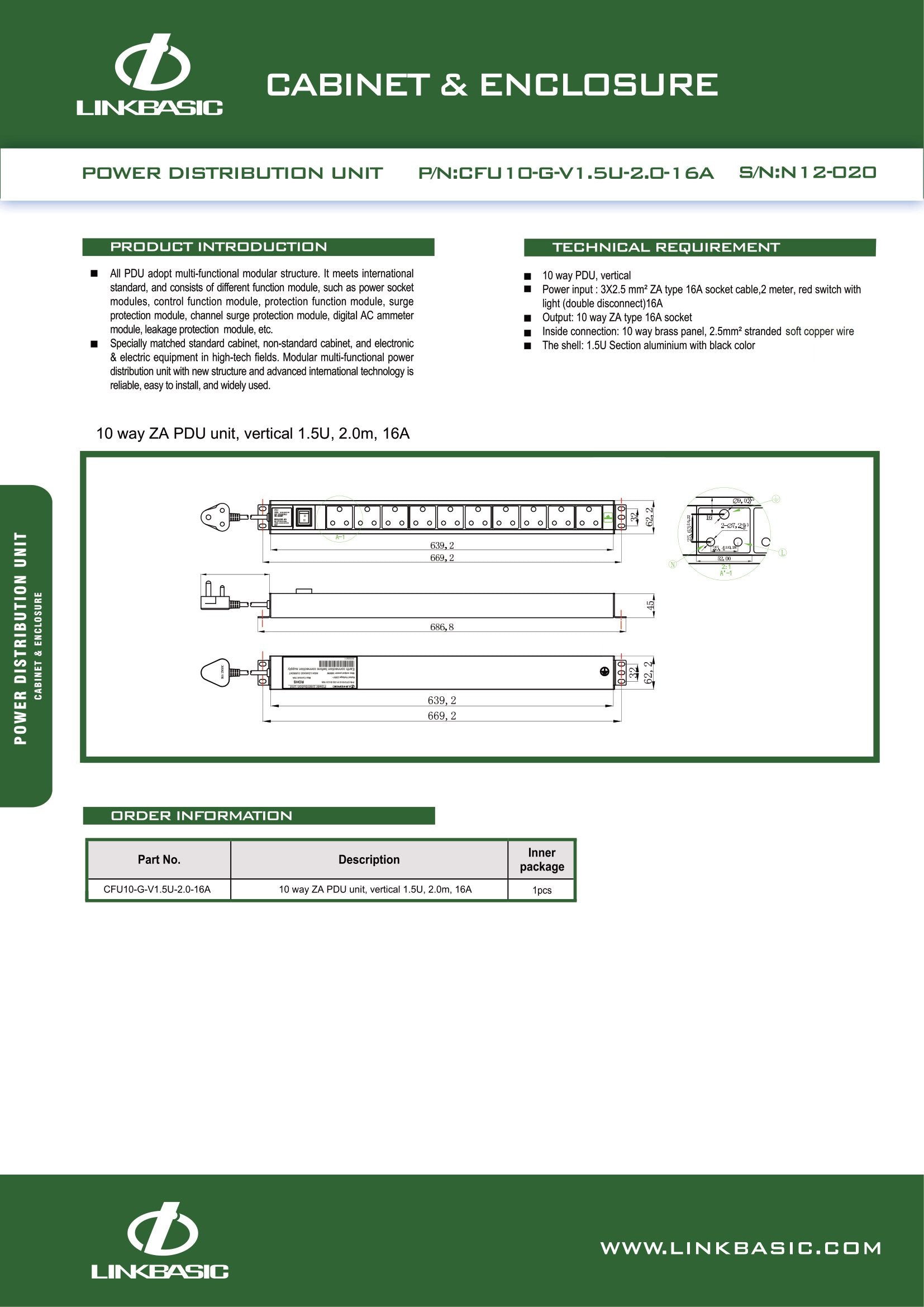 Linkbasic 10 Way Aluminium Moulded Rack Mount PDU – Mr Satellite