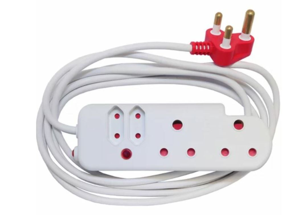 Ellies: 3m Extension Lead / Cable - Medium Surge Protection, 4-Way Adapter