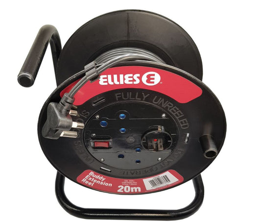 Ellies: 20m Open Reel Extension Lead / Cable / Cord / 10A