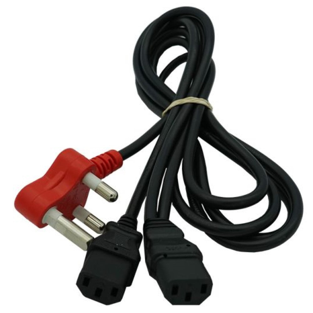 Dedicated 2 Way IEC Power Cable with molded plug