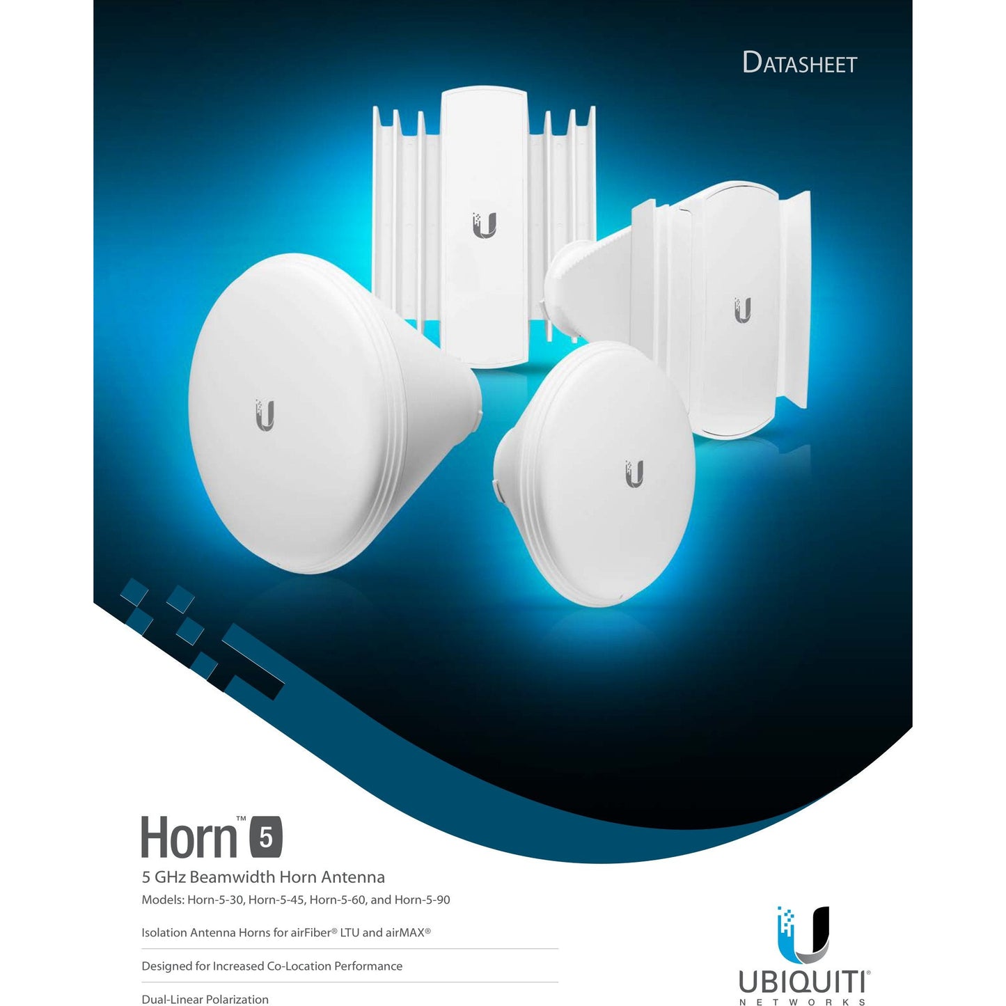 Ubiquiti UISP 5GHz 13dBi 90° Horn Antenna | Horn-5-90