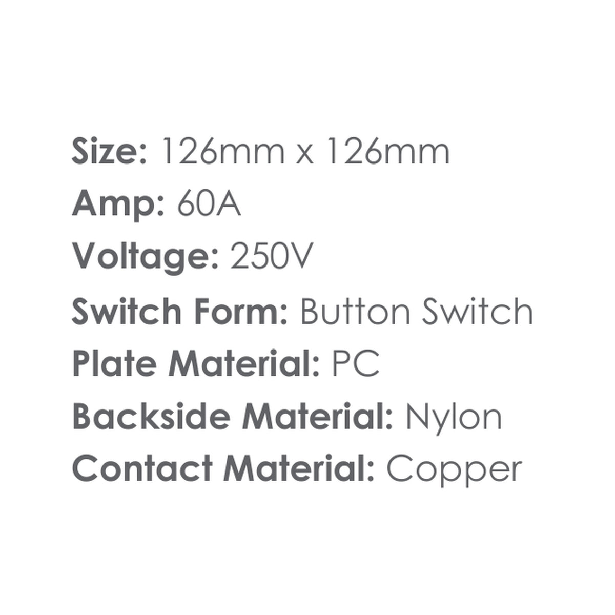 Synerji Deco 4x4 60A 2-Pole Isolator Switch