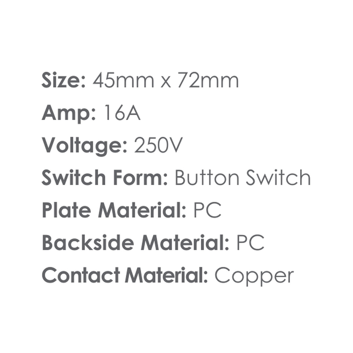 Synerji Deco 16A 2-Way Half Module