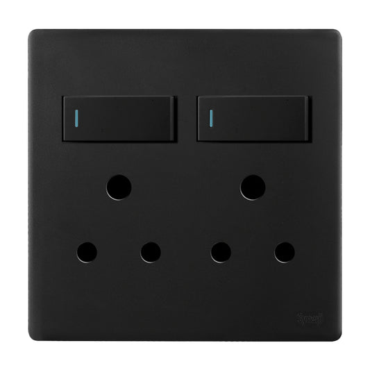 Synerji Deco Complete 4x4 Double Wall Socket 16A