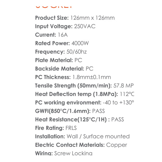 Synerji Deco Complete 4x4 Double Wall Socket 16A