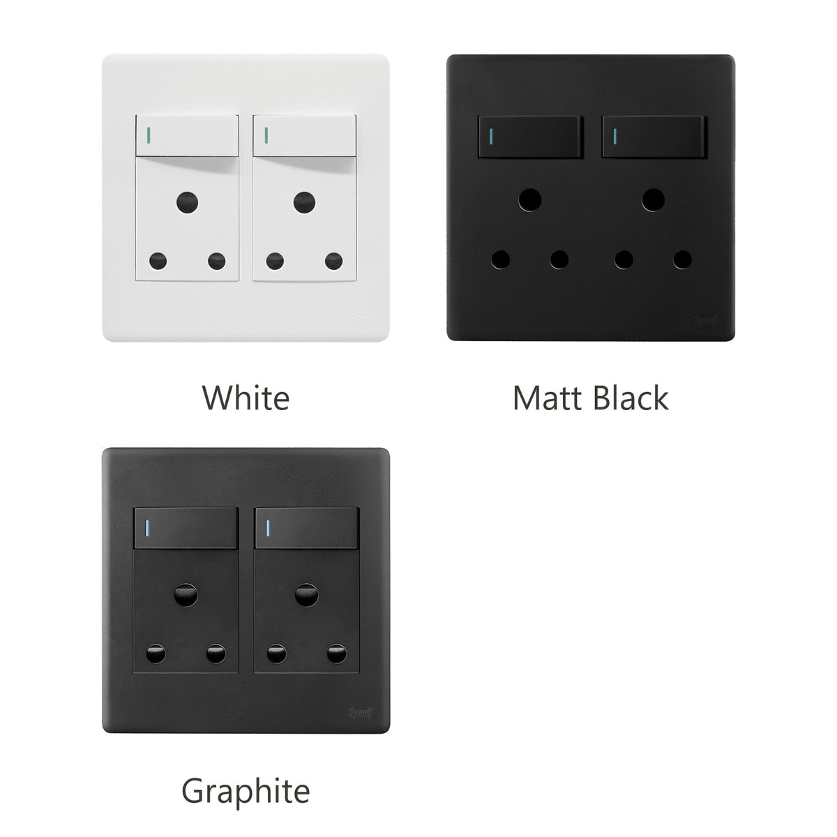 Synerji Deco 4x4 Double Wall Socket 16A