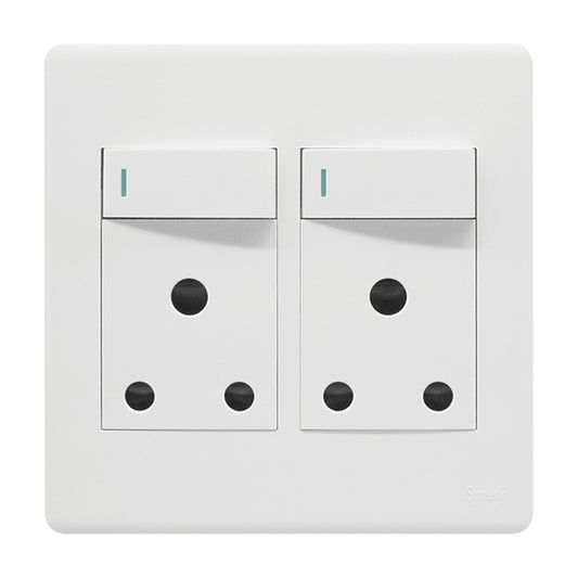 Synerji Deco 4x4 Double Wall Socket 16A