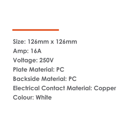 Synerji ECO 4x4 Double Wall Socket 16A