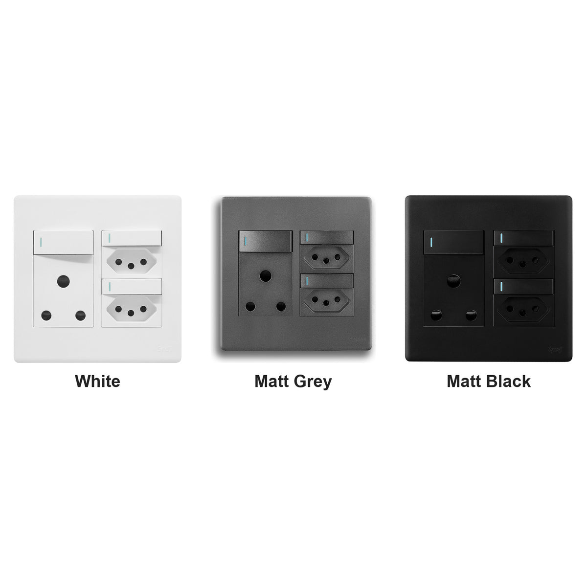 Synerji Deco 4x4 Wall Socket 16A with 2 x Euro Sockets