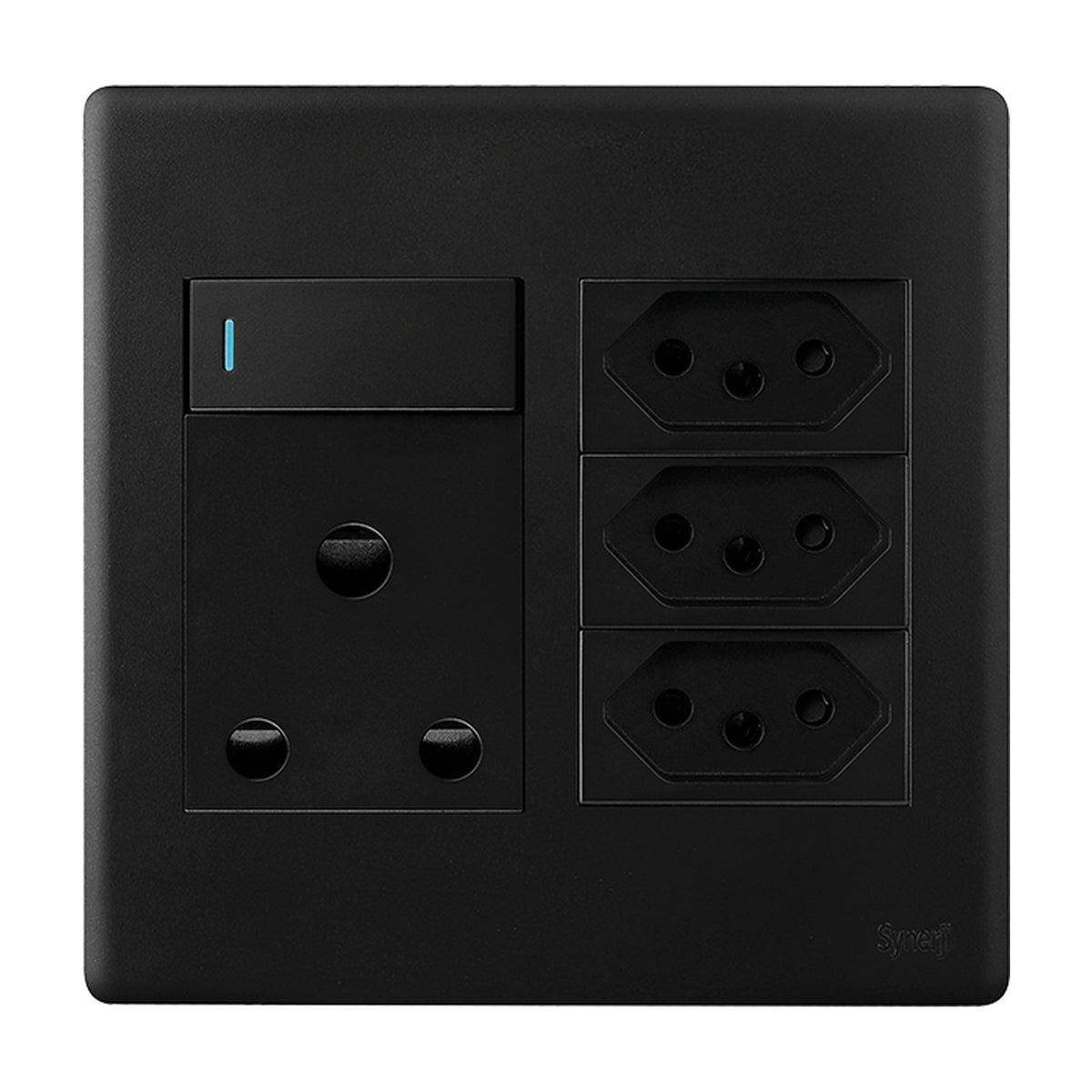 Synerji Deco 4x4 Wall Socket 16A with 3 x Euro Sockets
