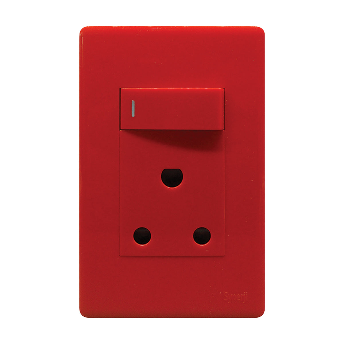 Synerji Deco 4x2 Dedicated Red Single Wall Socket 16A