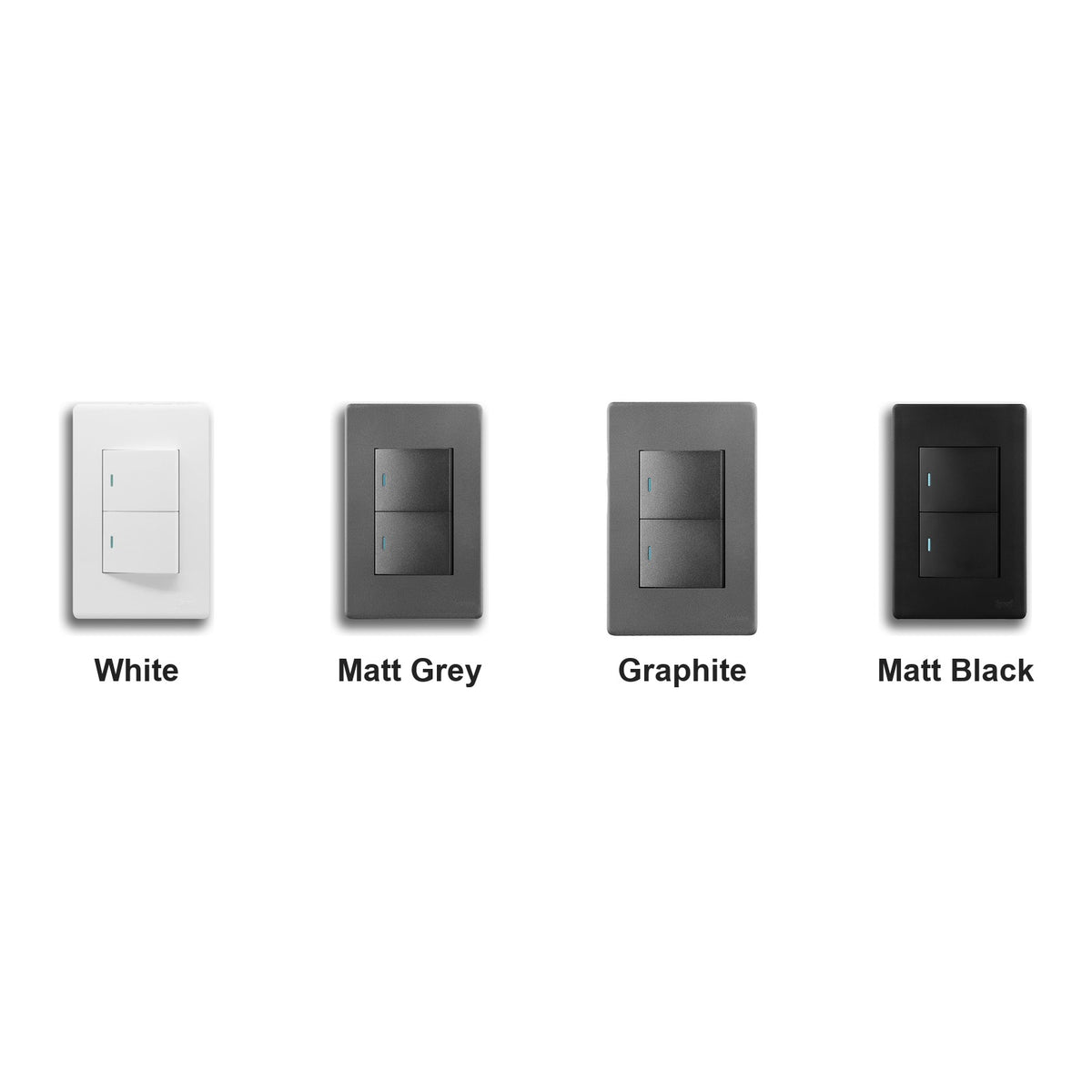 Synerji Deco 4x2 Light Switch 2 Lever 1 Way 16A