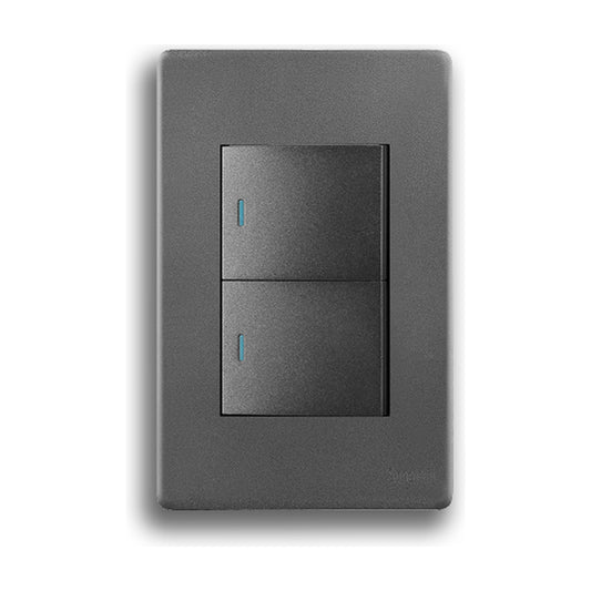 Synerji Deco 4x2 Light Switch 2 Lever 1 Way 16A
