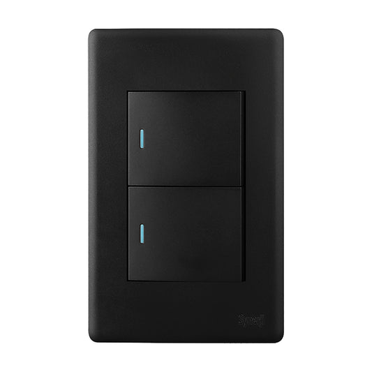 Synerji Deco 4x2 Light Switch 2 Lever 2 Way 16A