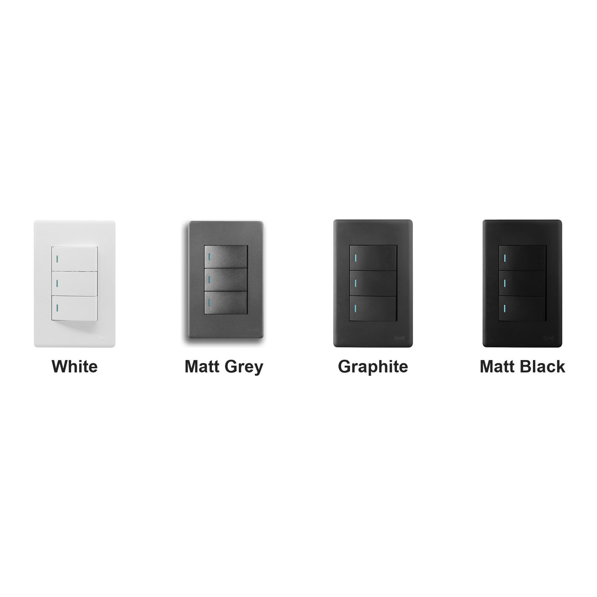 Synerji Deco 4x2 Light Switch 3 Lever 1 Way 16A