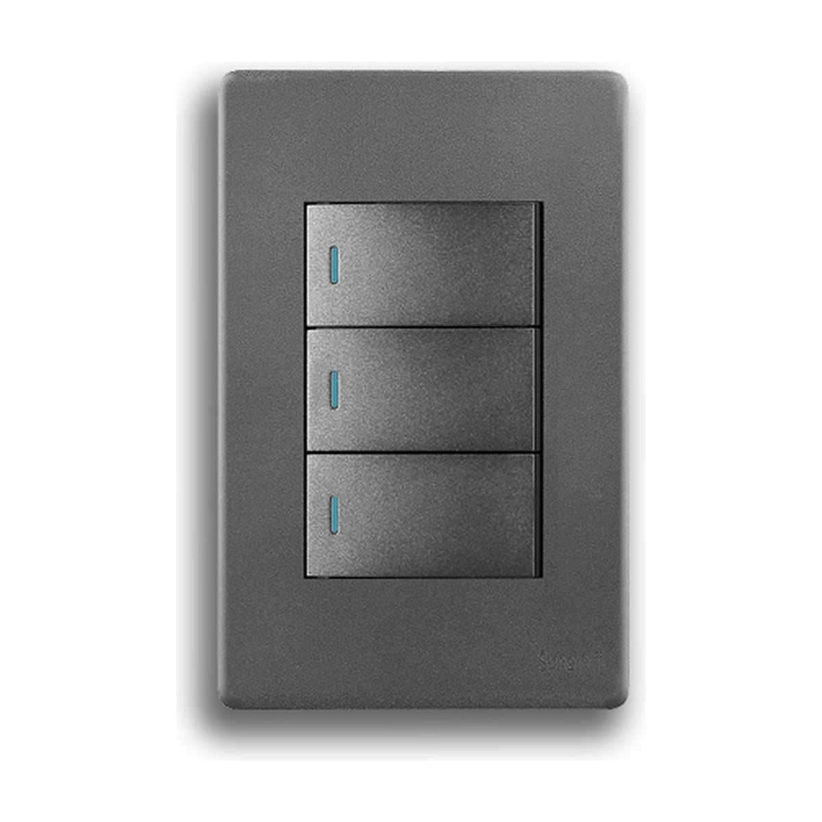 Synerji Deco 4x2 Light Switch 3 Lever 1 Way 16A