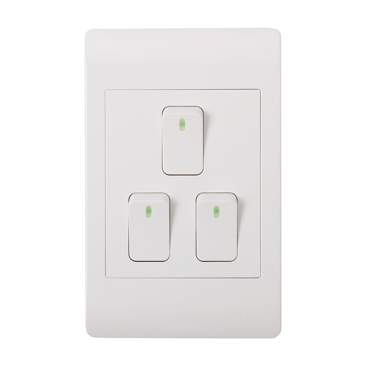 Synerji ECO 4x2 Light Switch 3 Lever 1 Way 16A